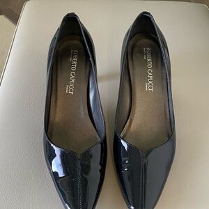 Women's Dark Navy Patent Leather Shoes
